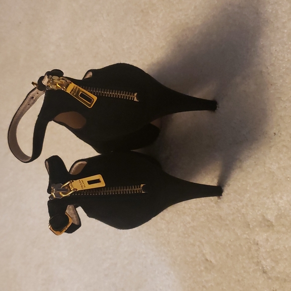 PRADA SIZE 38 1/2 COLOR BLACK SUEDE 100%AUTHENTIC USED ITEM - Picture 9 of 11